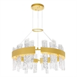 CWI Lighting Guadiana Glass LED Chandelier in Satin Gold