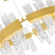 CWI Lighting Guadiana Glass LED Chandelier in Satin Gold