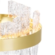 CWI Lighting Guadiana Glass LED Chandelier in Satin Gold