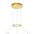 CWI Lighting Guadiana Glass LED Chandelier in Satin Gold