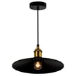 CWI Lighting Brave 1 Light Sophisticated Metal Indoor Mini Pendant in Black