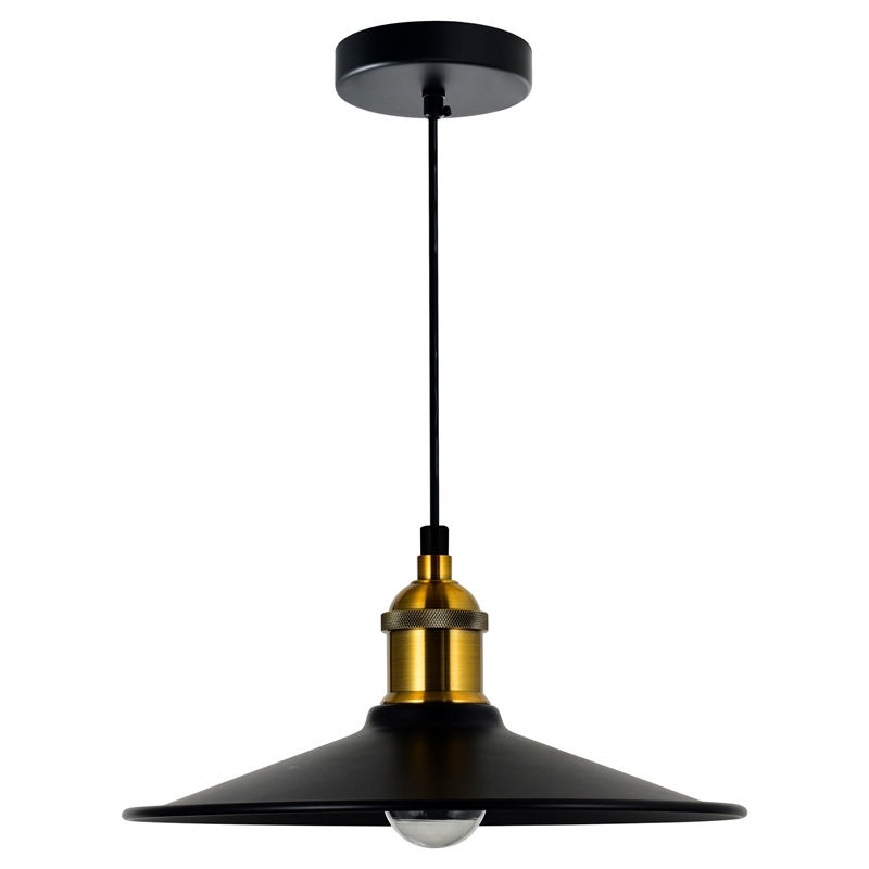 CWI Lighting Brave 1 Light Sophisticated Metal Indoor Mini Pendant in Black