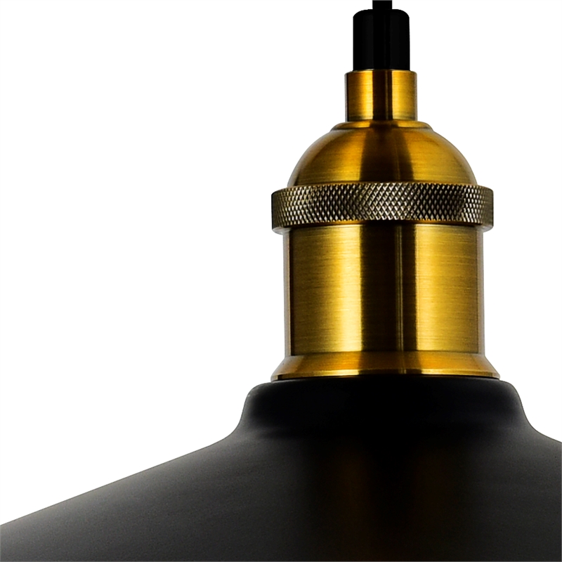 CWI Lighting Brave 1 Light Sophisticated Metal Indoor Mini Pendant in Black