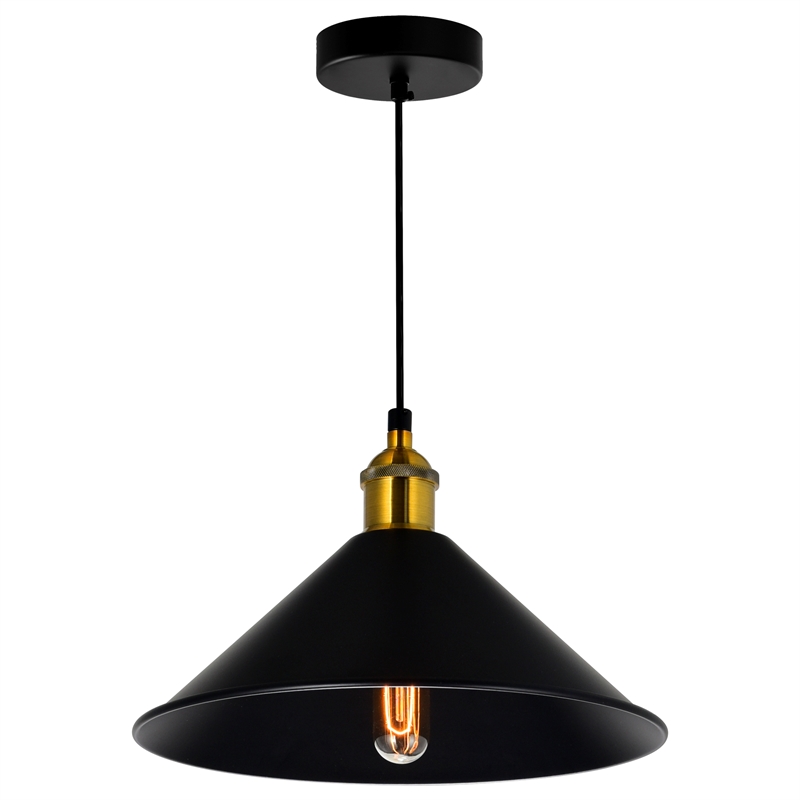 CWI Lighting Brave 1 Light Metal Indoor Mini Pendant in Black
