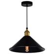 CWI Lighting Brave 1 Light Metal Indoor Mini Pendant in Black
