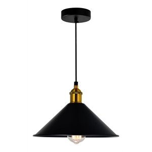 CWI Lighting Brave 1 Light Metal Indoor Mini Pendant in Black