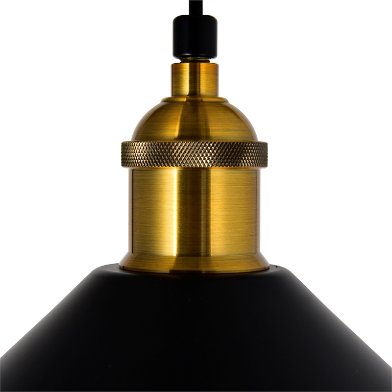 CWI Lighting Brave 1 Light Metal Indoor Mini Pendant in Black