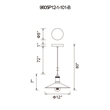 CWI Lighting Brave 1 Light Metal Indoor Mini Pendant in Black