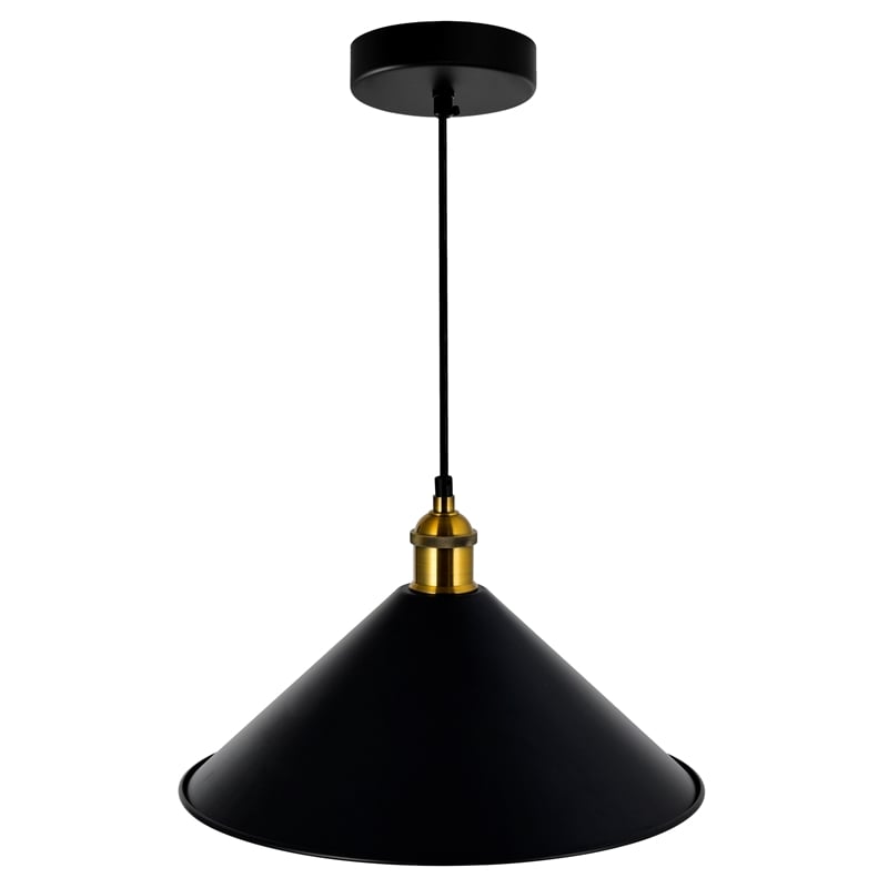 CWI Lighting Brave 1 Light Metal Indoor Mini Pendant in Black