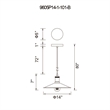 CWI Lighting Brave 1 Light Metal Indoor Mini Pendant in Black