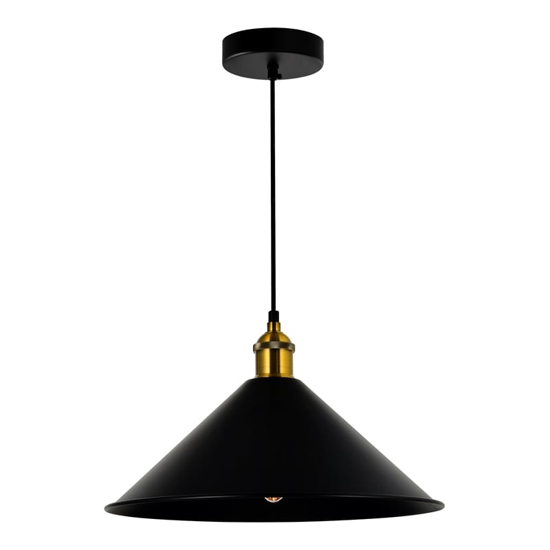 CWI Lighting Brave 1 Light Metal Indoor Mini Pendant in Black