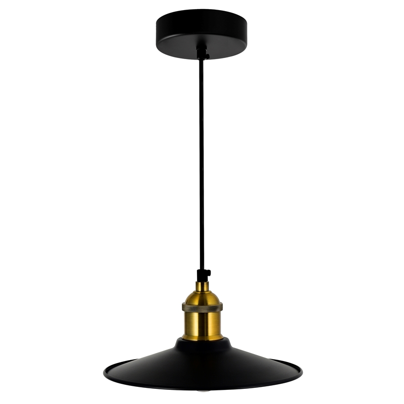 CWI Lighting Brave 1 Light Metal Indoor Mini Pendant in Black