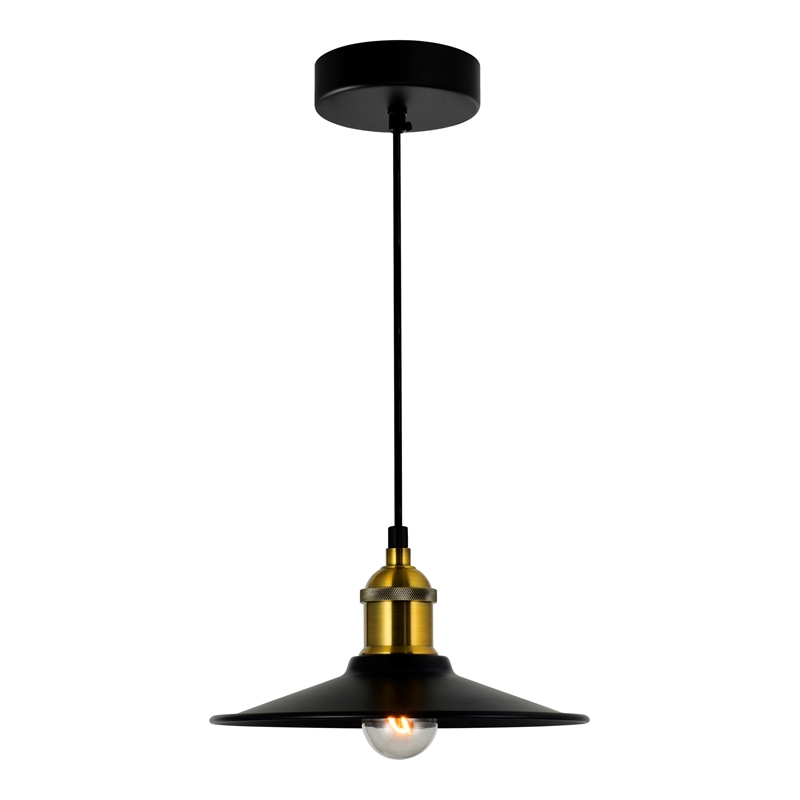 CWI Lighting Brave 1 Light Metal Indoor Mini Pendant in Black