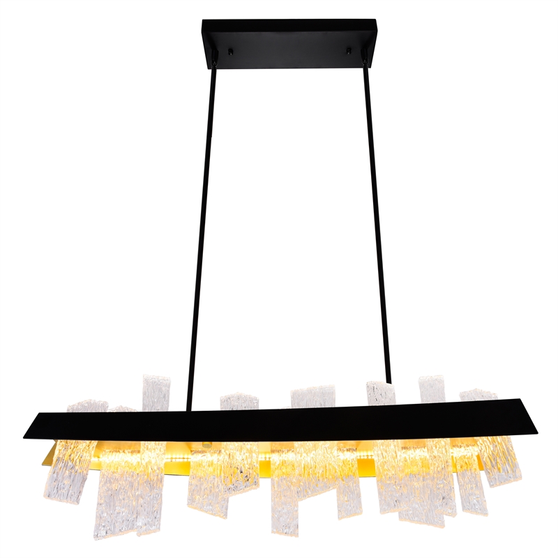 CWI Lighting Guadiana LED Integrated Metal Chandelier in Black