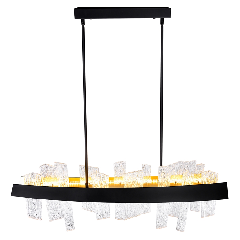CWI Lighting Guadiana LED Integrated Metal Chandelier in Black