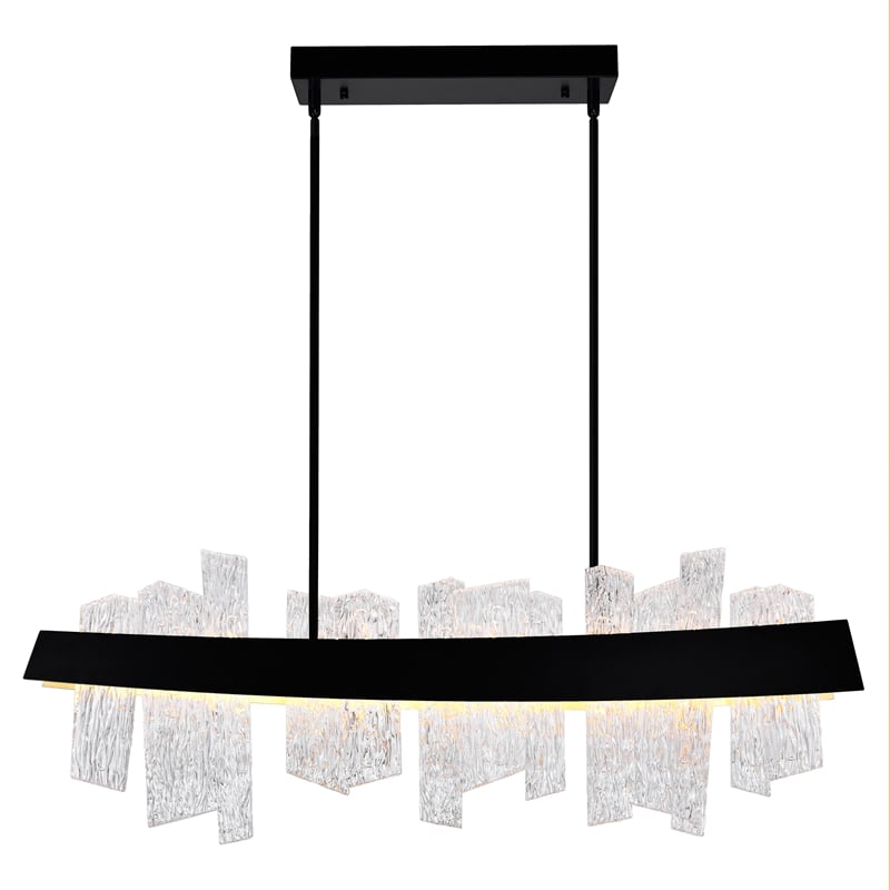 CWI Lighting Guadiana LED Integrated Metal Chandelier in Black