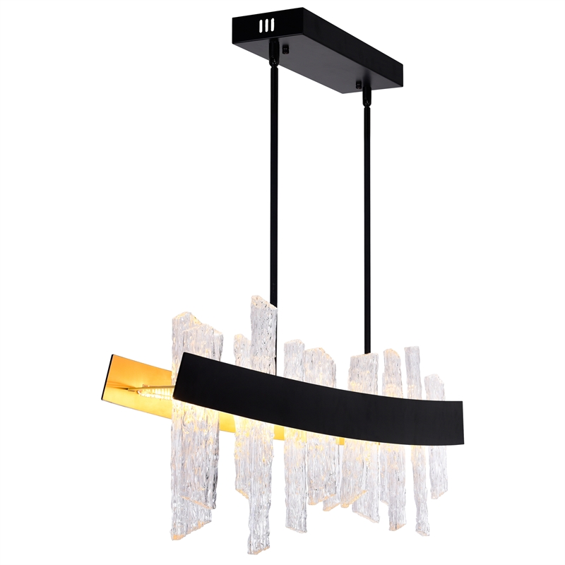 CWI Lighting Guadiana LED Integrated Metal Chandelier in Black