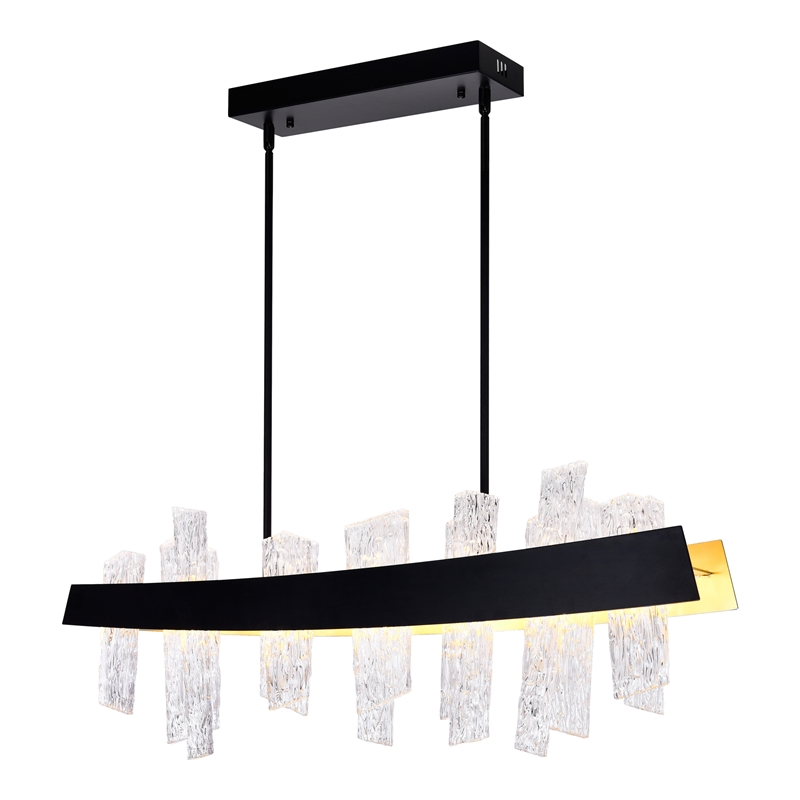 CWI Lighting Guadiana LED Integrated Metal Chandelier in Black