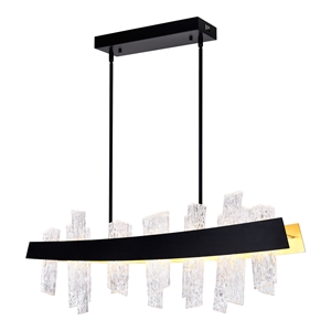 CWI Lighting Guadiana LED Integrated Metal Chandelier in Black