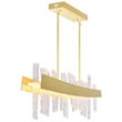 CWI Lighting Guadiana Glass LED Chandelier in Clear/Satin Gold