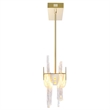 CWI Lighting Guadiana Glass LED Chandelier in Clear/Satin Gold