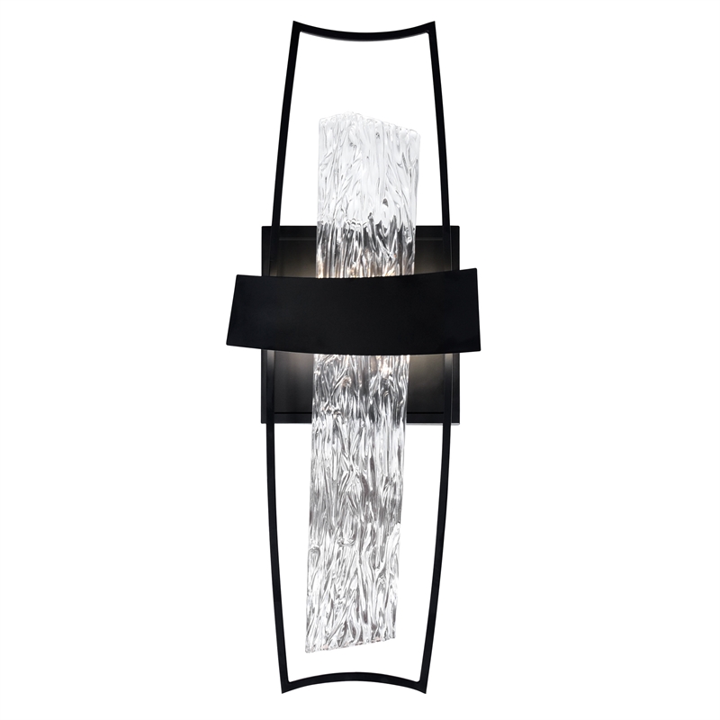 CWI Lighting Guadiana LED Integrated Glass Wall Sconce in Black