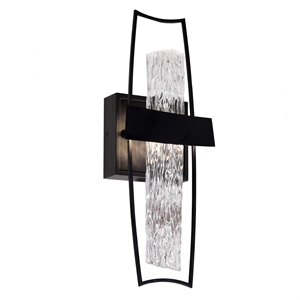CWI Lighting Guadiana LED Integrated Glass Wall Sconce in Black