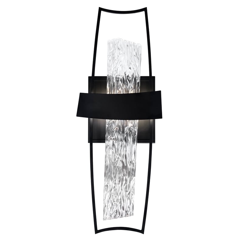 CWI Lighting Guadiana LED Integrated Glass Wall Sconce in Black