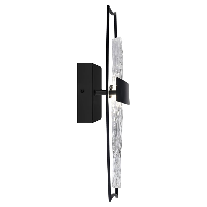 CWI Lighting Guadiana LED Integrated Glass Wall Sconce in Black