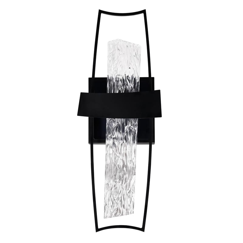 CWI Lighting Guadiana LED Integrated Glass Wall Sconce in Black