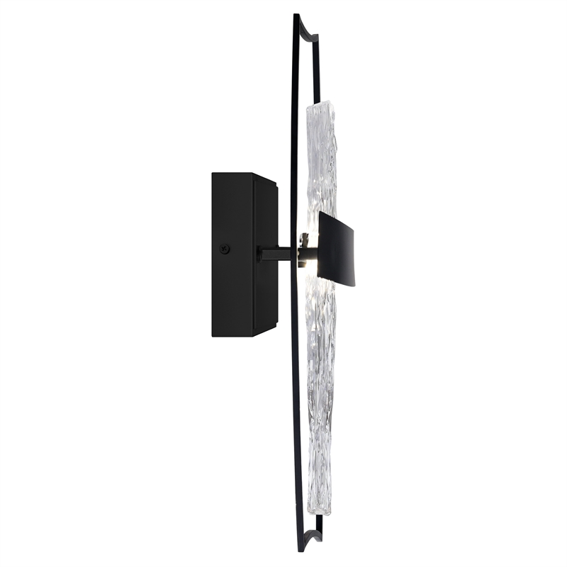 CWI Lighting Guadiana LED Integrated Glass Wall Sconce in Black