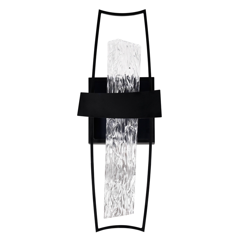 CWI Lighting Guadiana LED Integrated Glass Wall Sconce in Black