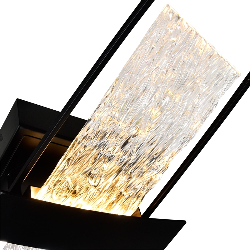 CWI Lighting Guadiana LED Integrated Glass Wall Sconce in Black