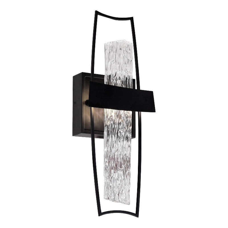 CWI Lighting Guadiana LED Integrated Glass Wall Sconce in Black