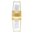 CWI Lighting Guadiana Glass Indoor LED Wall Sconce in Clear/Satin Gold