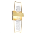 CWI Lighting Guadiana Glass Indoor LED Wall Sconce in Clear/Satin Gold