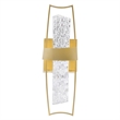 CWI Lighting Guadiana Glass Indoor LED Wall Sconce in Clear/Satin Gold