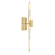 CWI Lighting Guadiana Glass Indoor LED Wall Sconce in Clear/Satin Gold