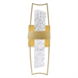 CWI Lighting Guadiana Glass Indoor LED Wall Sconce in Clear/Satin Gold