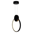 CWI Lighting Pulley 1 Light Integrated LED Metal Mini Pendant in Black