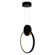 CWI Lighting Pulley 1 Light Integrated LED Metal Mini Pendant in Black