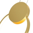 CWI Lighting Pulley 1 Light LED Metal Mini Pendant in Satin Gold