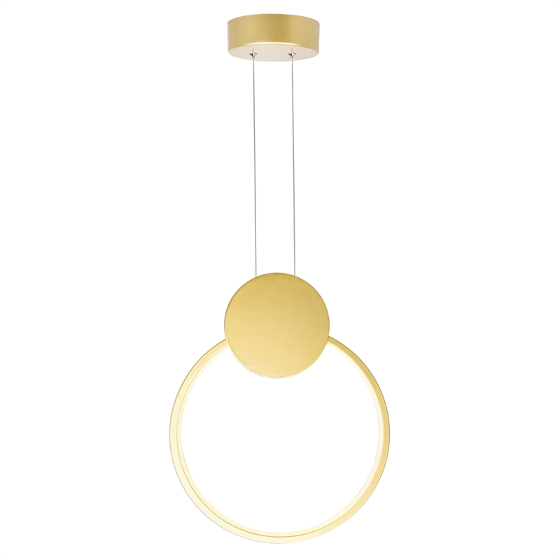CWI Lighting Pulley 1 Light Metal Mini Pendant in Satin Gold