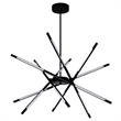 CWI Lighting Oskil 6 Light LED Integrated Metal Chandelier in Black