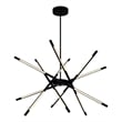 CWI Lighting Oskil 6 Light LED Integrated Metal Chandelier in Black