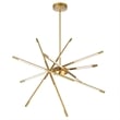 CWI Lighting Oskil LED Integrated Metal Chandelier in Satin Gold