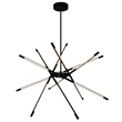 CWI Lighting Oskil 6 Light LED Integrated Metal Chandelier in Black