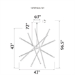 CWI Lighting Oskil 6 Light LED Integrated Metal Chandelier in Black