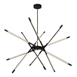 CWI Lighting Oskil 6 Light LED Integrated Metal Chandelier in Black