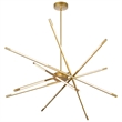 CWI Lighting Oskil LED Integrated Metal Chandelier in Satin Gold